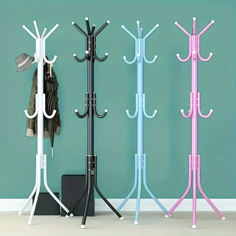 Metal Coat Rack Stand for Hats Coats Bags and Scarves Freestanding Organizer