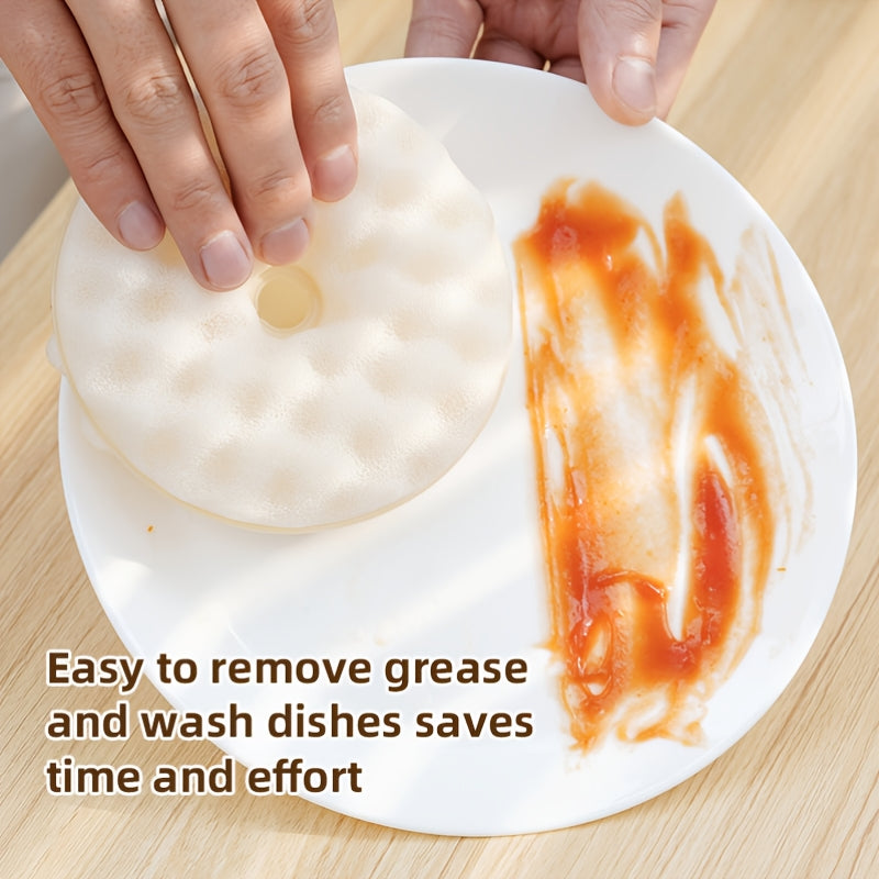 Juego de tres bolas de limpieza de esponja suaves y duraderas para cocina