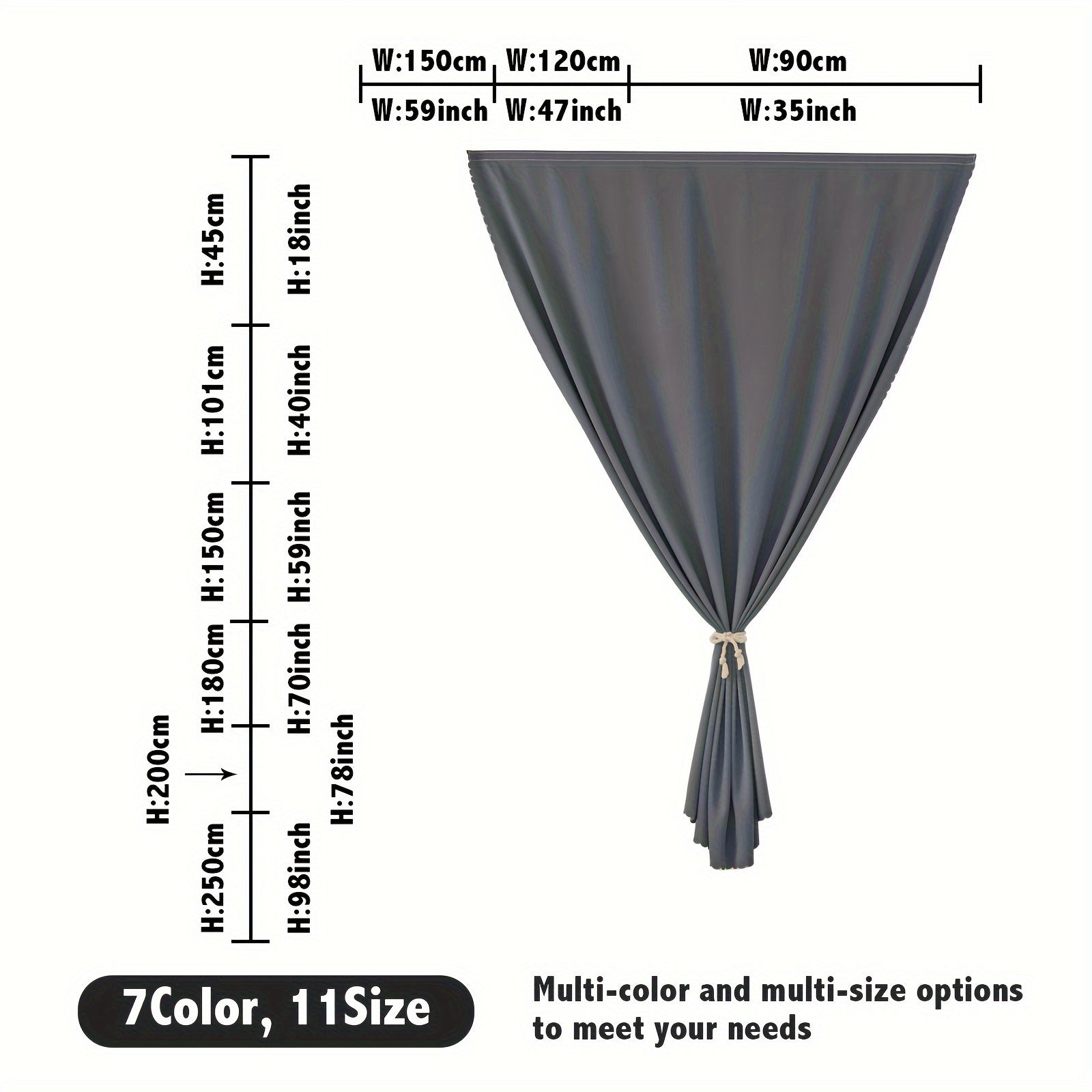 Juego de 1 paneles de cortina blackout con aislamiento térmico, portátiles, oscurecedores de habitación, con lazos para dormitorio, sala de estar, oficina
