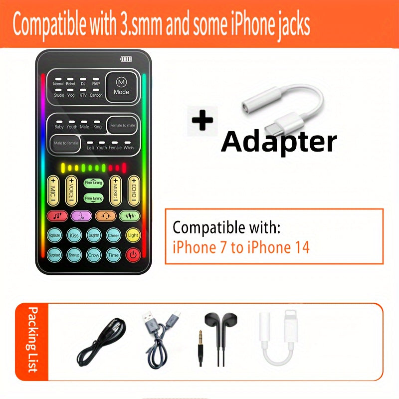 Real-Time Voice Changer Microphone for Gaming and Streaming Black