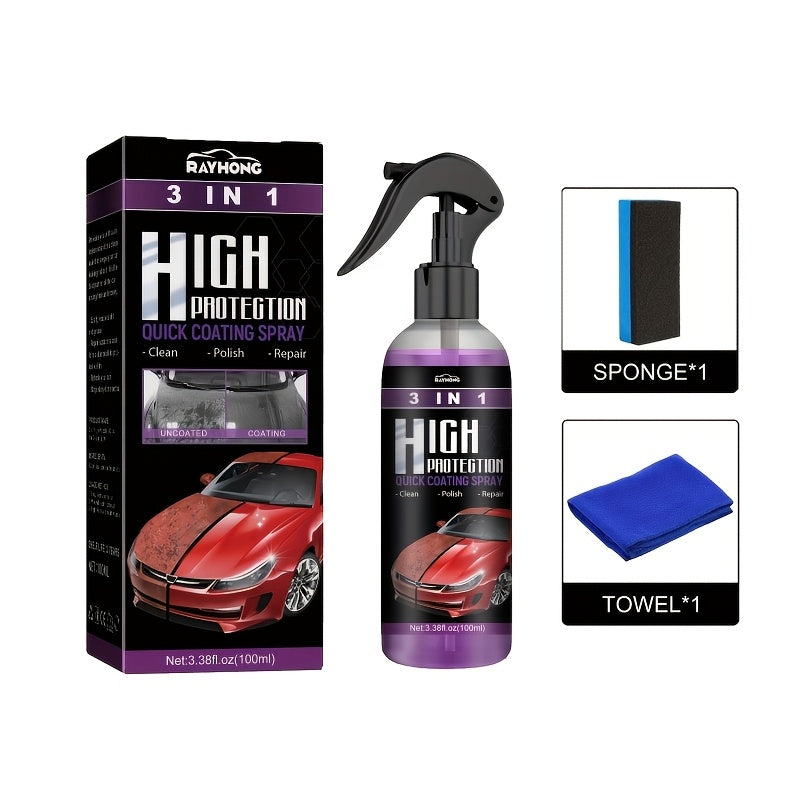 3-in-1 Car Coating Spray High Protection Fast Paint Color Change