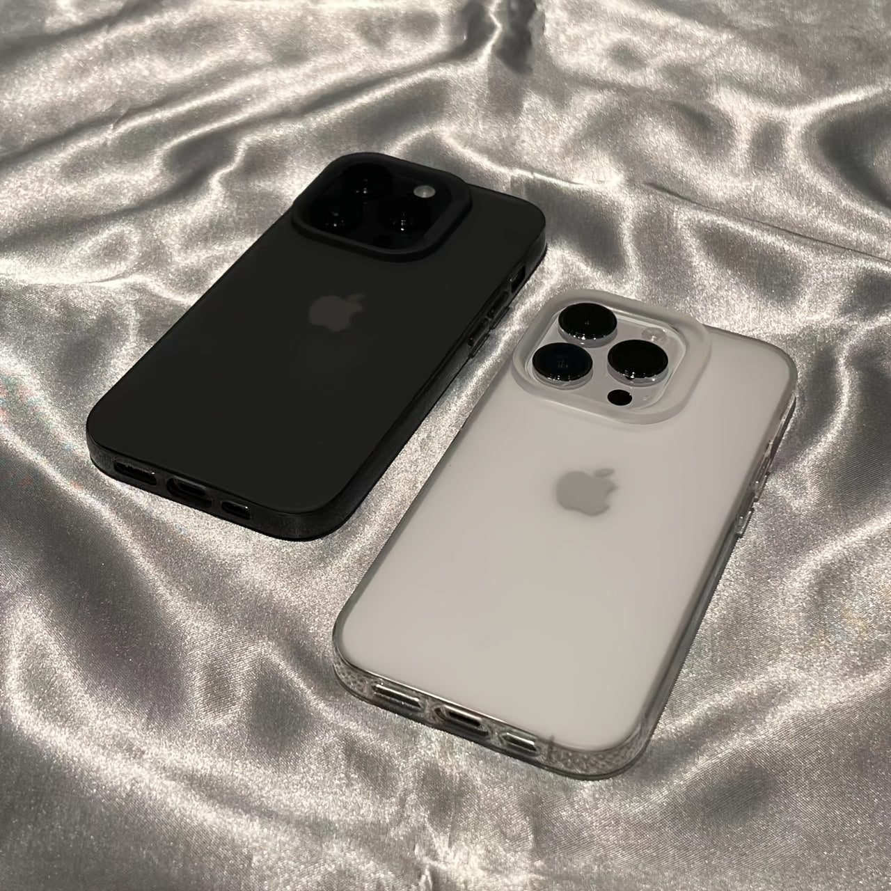Matte Clear TPU Phone Case for iPhone 11-16 Pro Max with Camera and Shock Protection