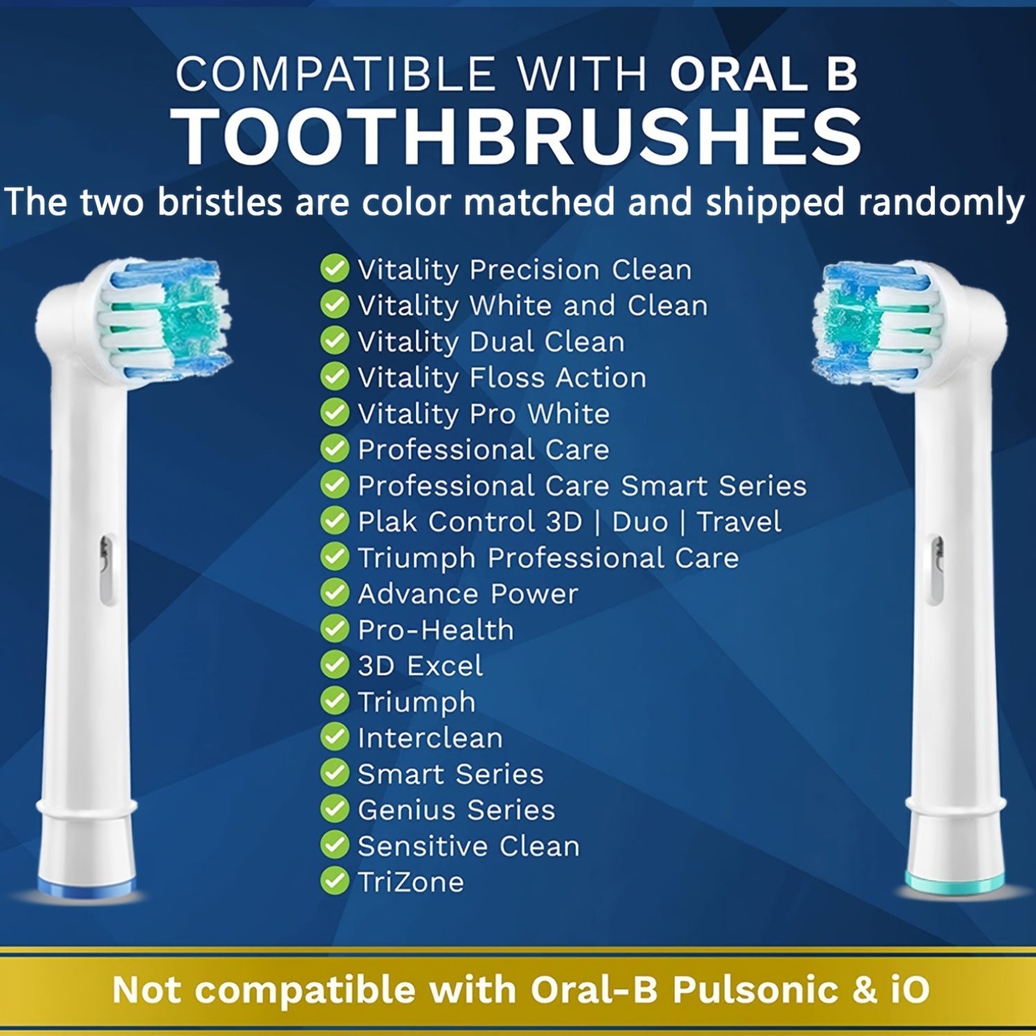 Cabezas de cepillo de dientes eléctricas reemplazables, limpieza multifuncional en múltiples ángulos, paquete de 4/8/20