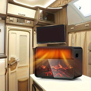 Electric Fireplace Heater 1500W 3D Flame Effect Remote Overheat Protection