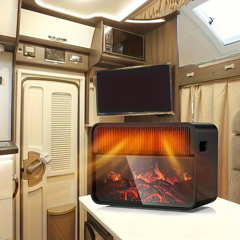 Electric Fireplace Heater 1500W 3D Flame Effect Remote Overheat Protection