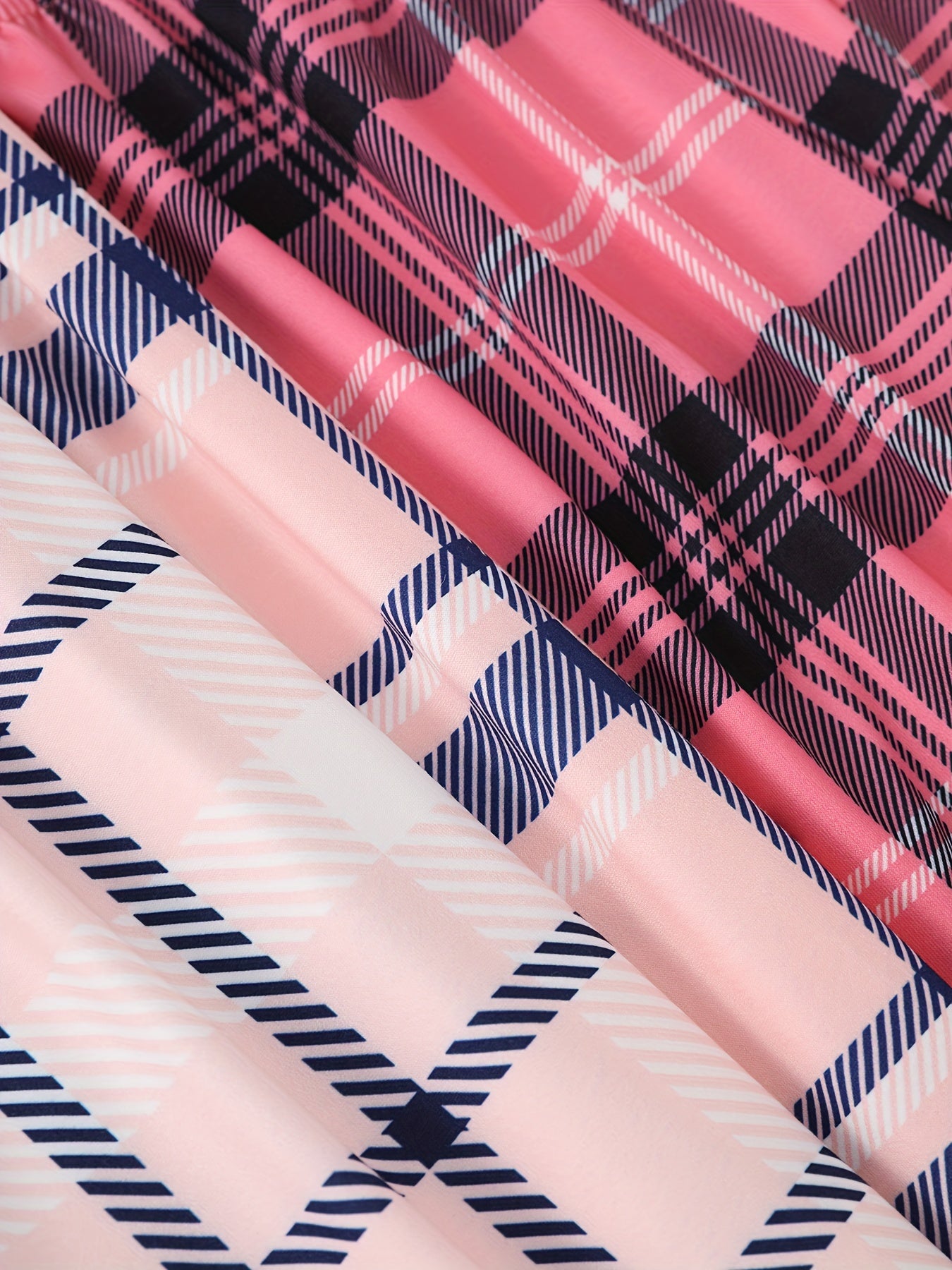 Pantalones de descanso para mujer con estampado de cuadros, cintura elástica alta, ajuste holgado, ropa de dormir y ropa de estar en casa