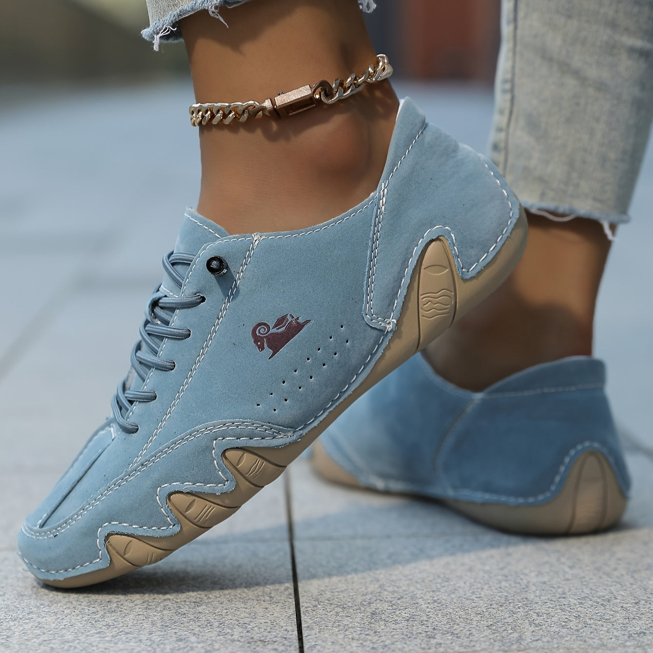 Women's Vintage Octopus Sneakers Lace-Up Non-Slip Rubber Casual Shoes