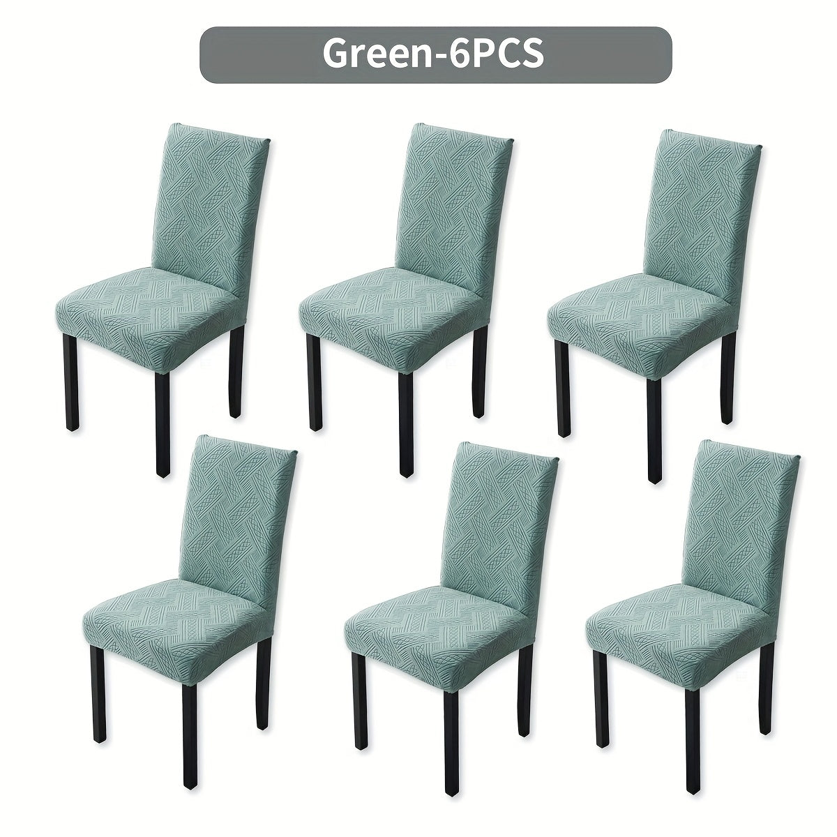 4/6pcs Bohemian Style Jacquard Chair Covers Removable Washable Polyester Spandex