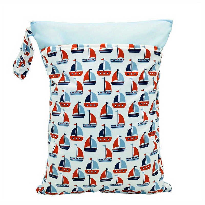 Suv o'tkazmaydigan, qayta ishlatiladigan ho'l va quruq sumka, mato choyshablari va pomp qismlari uchun, zipli cho'ntaklar bilan