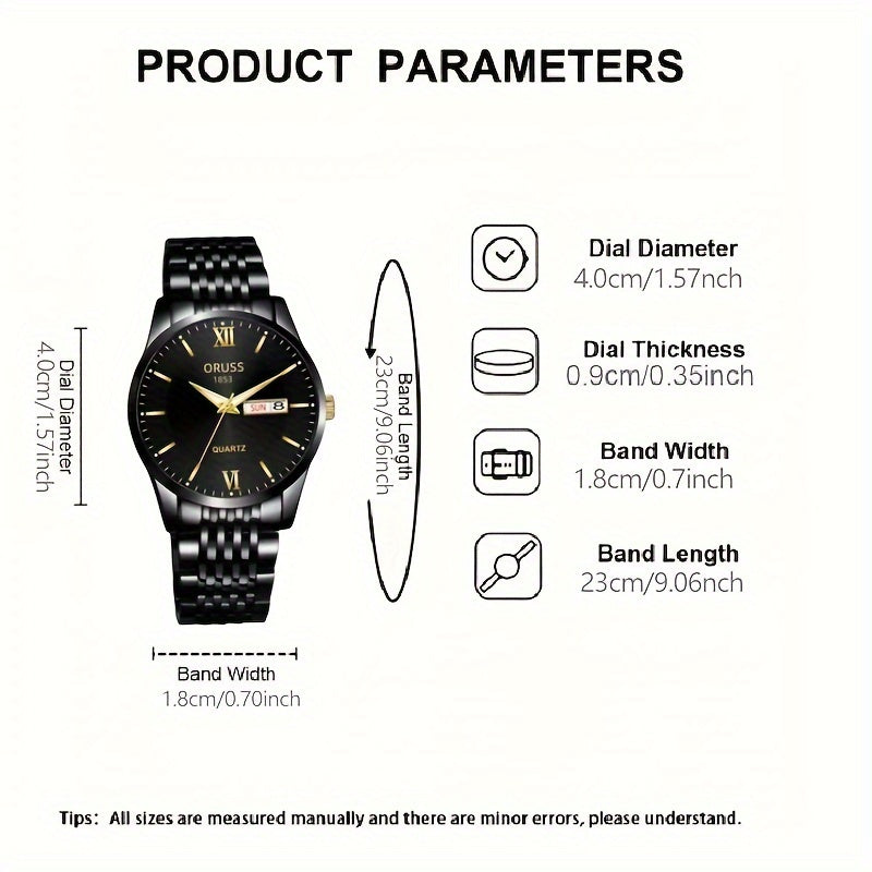 Yuqori sifatli suv o'tkazmaydigan erkaklar soati, qorong'ida porlaydigan xususiyatlar va taqvim bilan, 2022-yilda zamonaviy erkaklar uchun trendda qolish uchun mukammal. Ushbu po'lat soat uslubiy va amaliy sovg'a tanlovi.