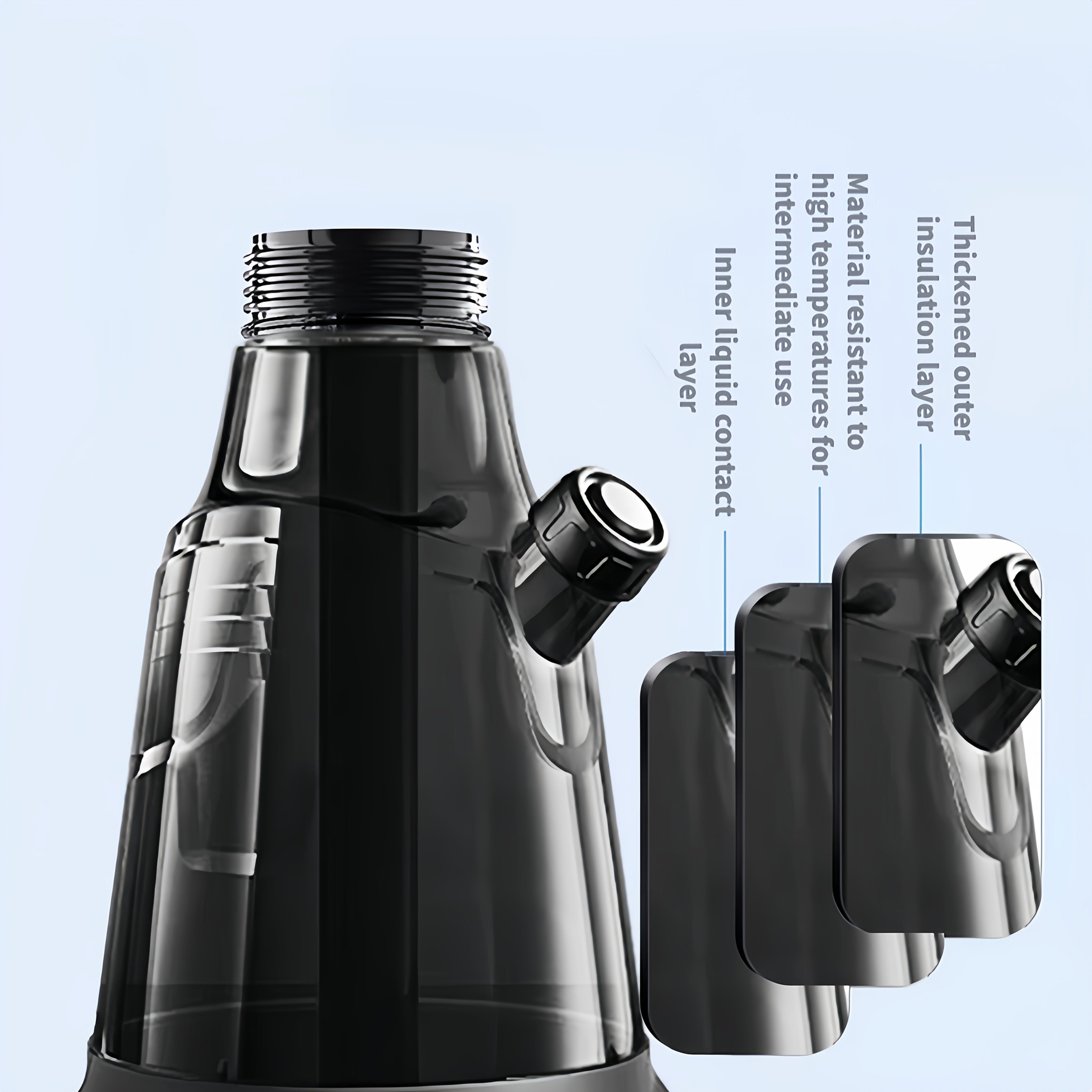 2.3L High Pressure Garden Sprayer with Foam and Water Spray Heads Handheld Car Wash Watering Can