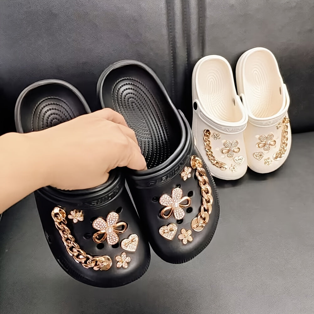 Women's Oversized Black and White Shoes Lightweight EVA Casual Comfort