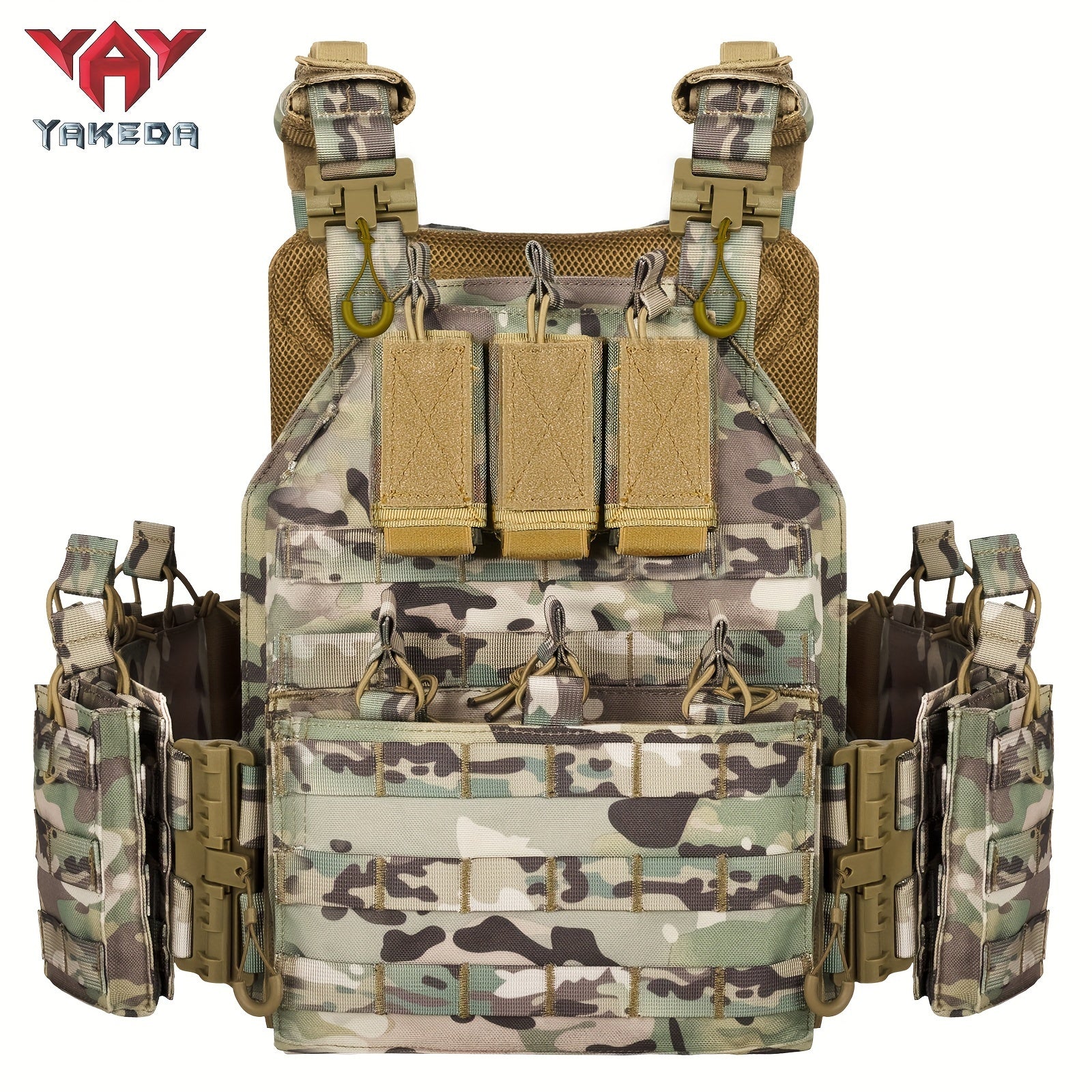 Men's Outdoor Training Vest with Quick Release Molle System Black