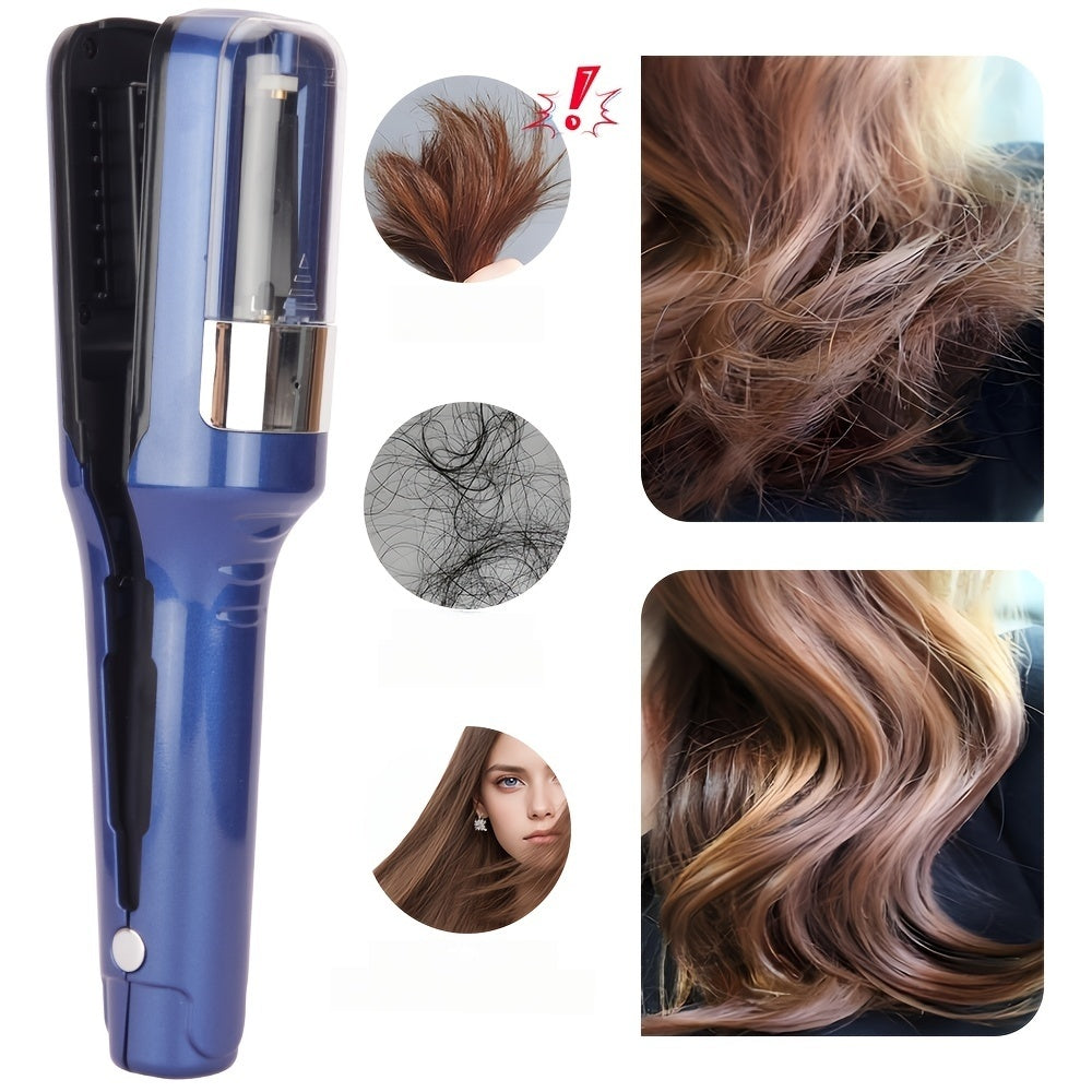 Electric Hair Trimmer with Split End Cutter Dual Blade Head USB Rechargeable Type-C Charging
