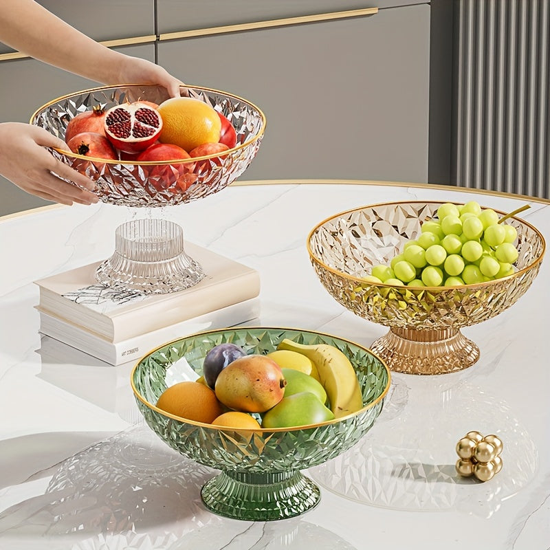 cesta de fruta de plástico con orificios de drenaje para frutas y verduras, cuenco decorativo para frutas secas y caramelos