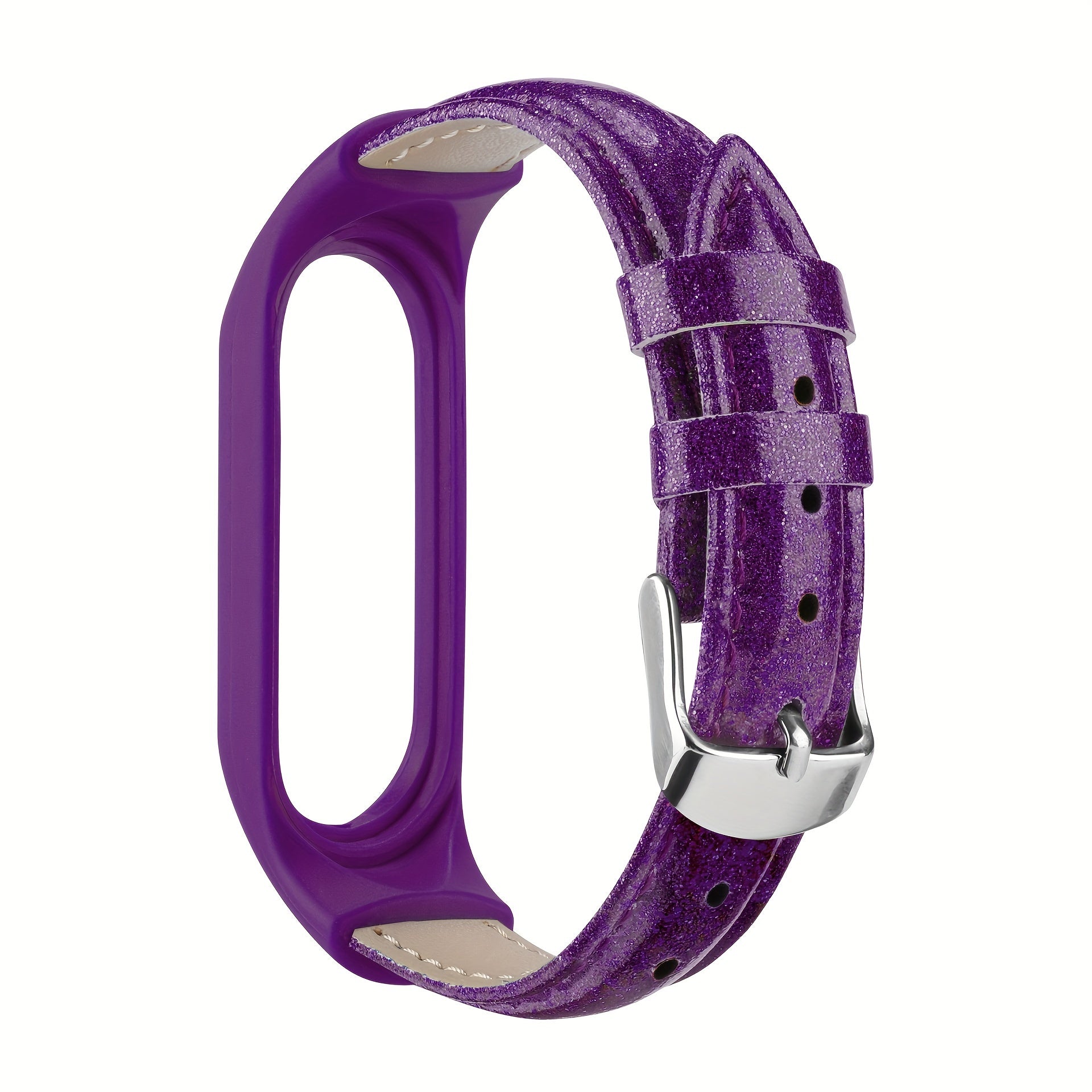 Smartwatch Strap for Xiaomi Mi Band 3 4 5 6 7 Synthetic Leather Adjustable Buckle Black Brown White