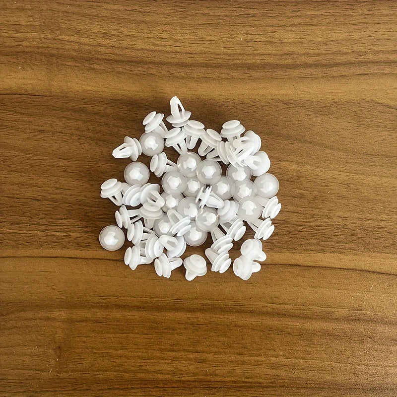 Avtomobil plastmassa fastenerlari 8mm naylon tokchalar uchun avtomobil eshiklari, bagajlar, ichki qism uchun 100 dona