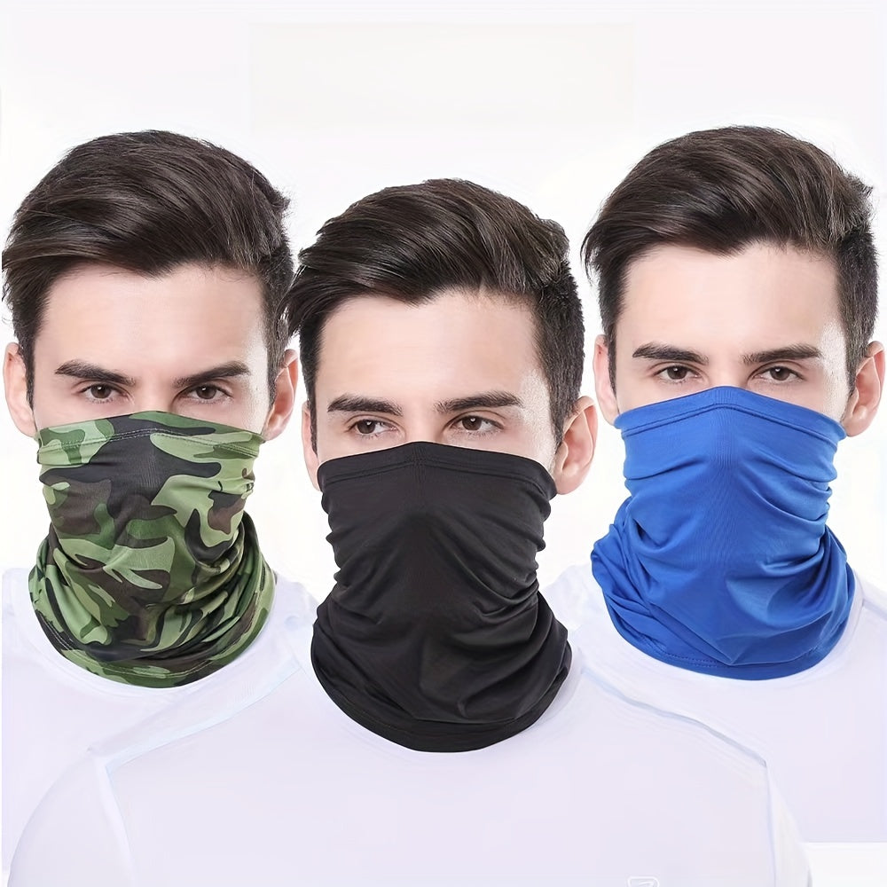 Set of 4 Camouflage Face Masks for Cycling Hiking Fishing Breathable Neck Gaiter UV Shield