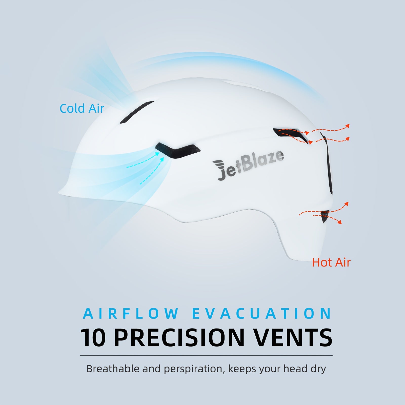 Ski Helmet with Adjustable Fit Shock-Absorbing Shell Removable Ear Pads White