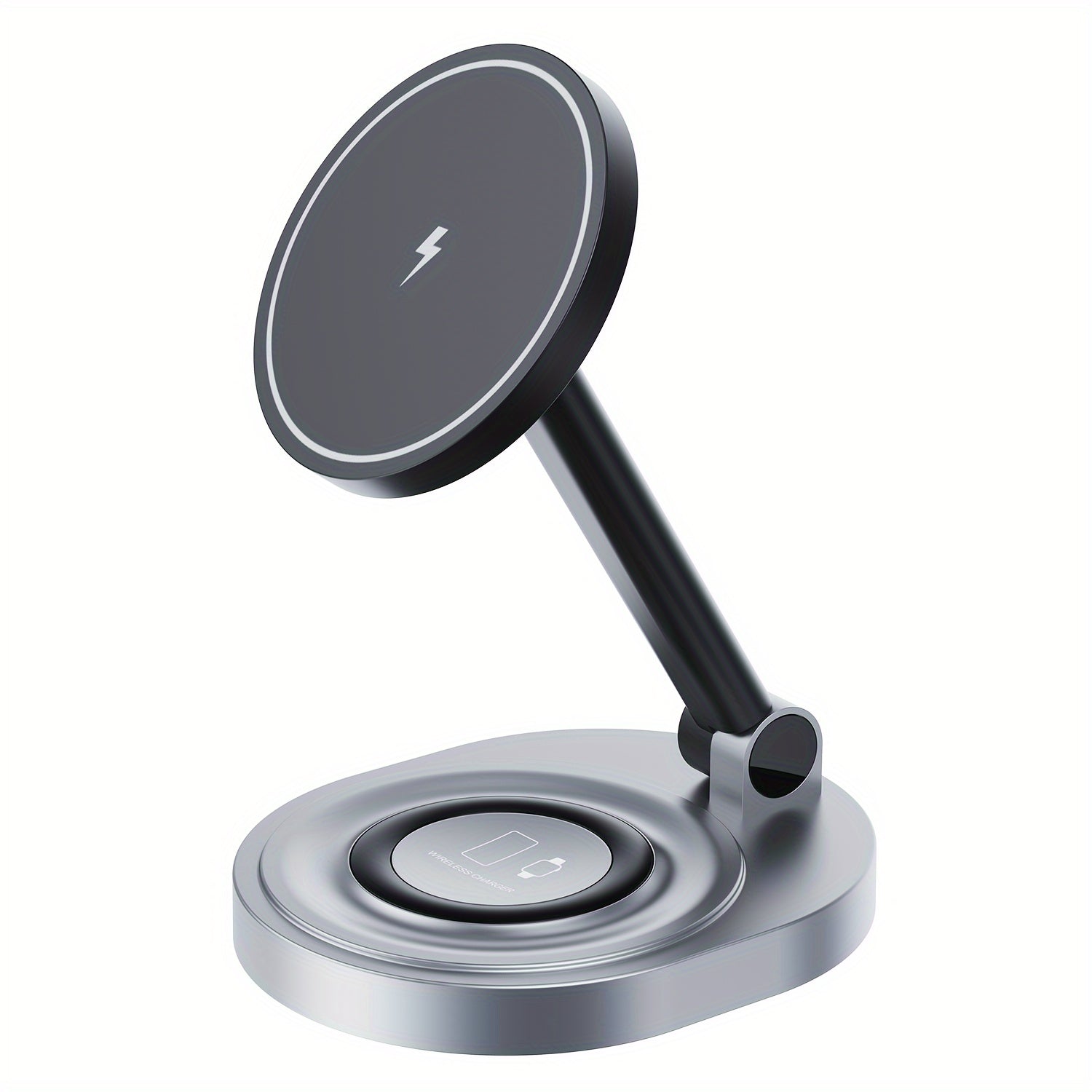 2-in-1 Magnetic Wireless Charger Stand for iPhone and AirPods 15W Fast Charging