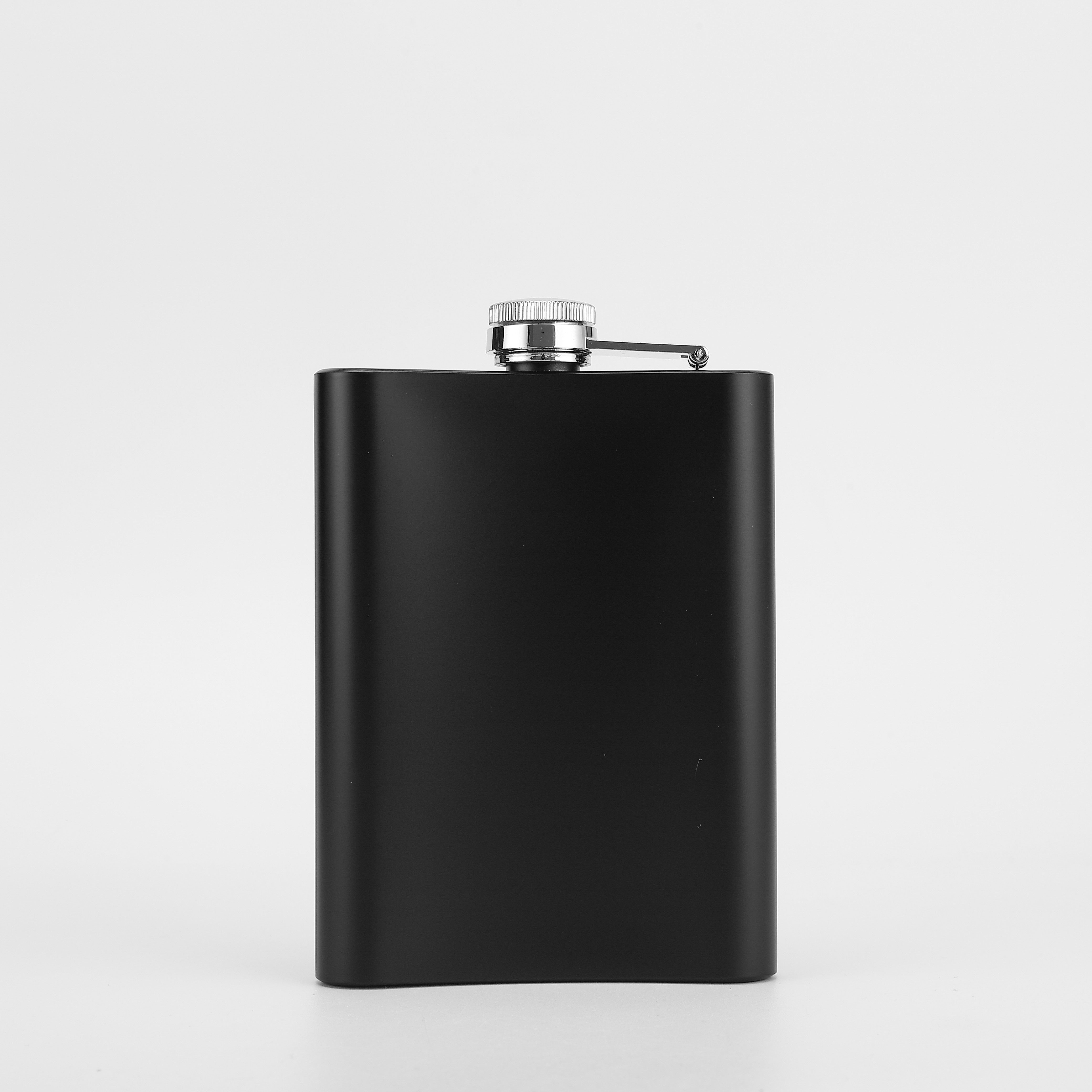 Termo de acero inoxidable negro mate de 7 oz para actividades al aire libre y fiestas