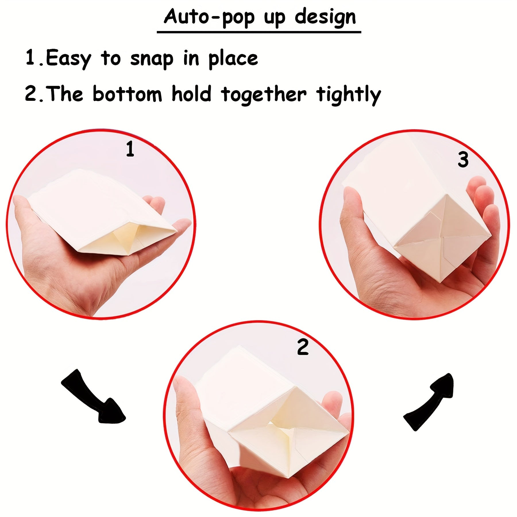 Mini White Popcorn Boxes Set of 48 for Weddings Parties and Movie Snacks