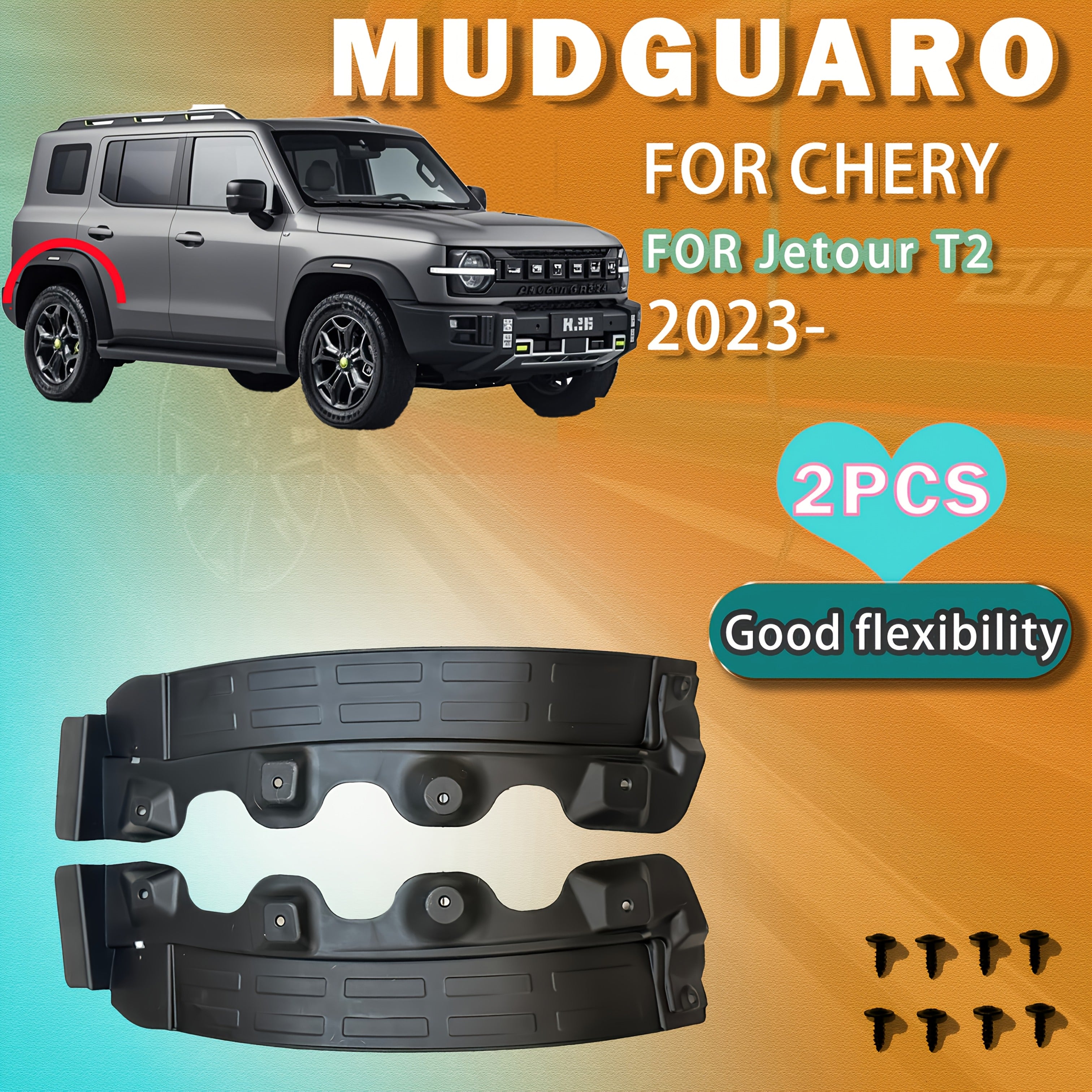 Juego de 4 protectores de guardabarros delanteros y traseros para coche, resistentes a arañazos