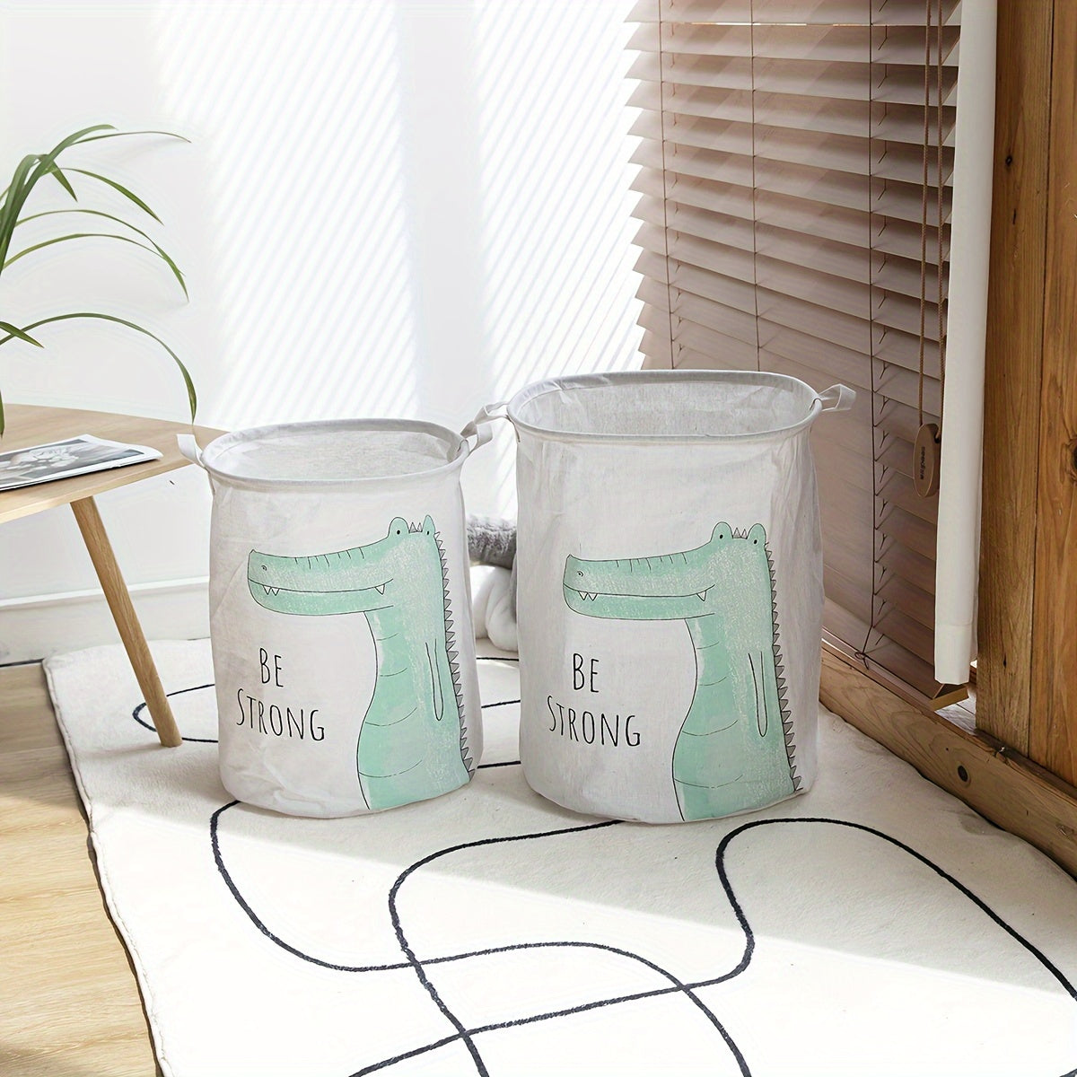 Ko'p funksiyali multfilm bosma saqlash savati tutqichlar bilan - turli xil narsalar uchun ajoyib; turli xonalar uchun mos - oq rang.