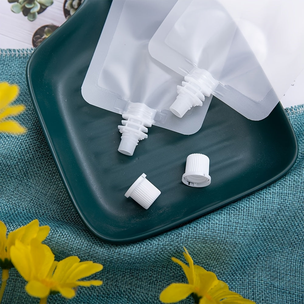 Pack of 50 Frosted Matte Liquid Nozzle Bags for Beverage and Soy Milk Packaging