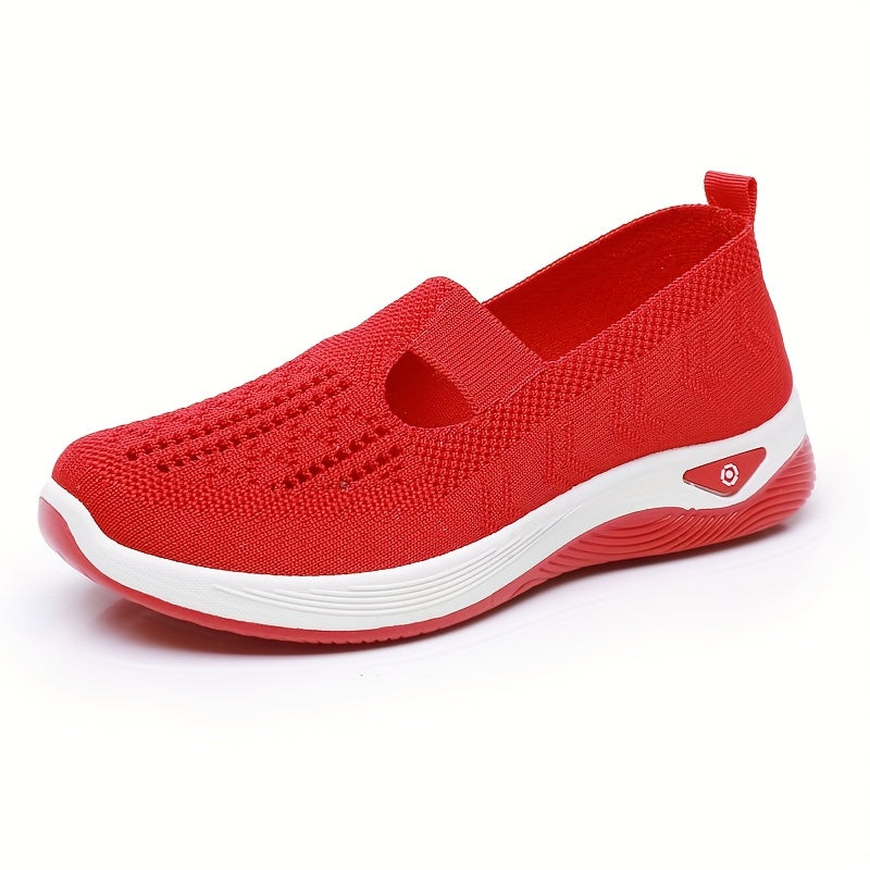Women's Breathable Lightweight Casual Flyknit Slip-On Sports Shoes