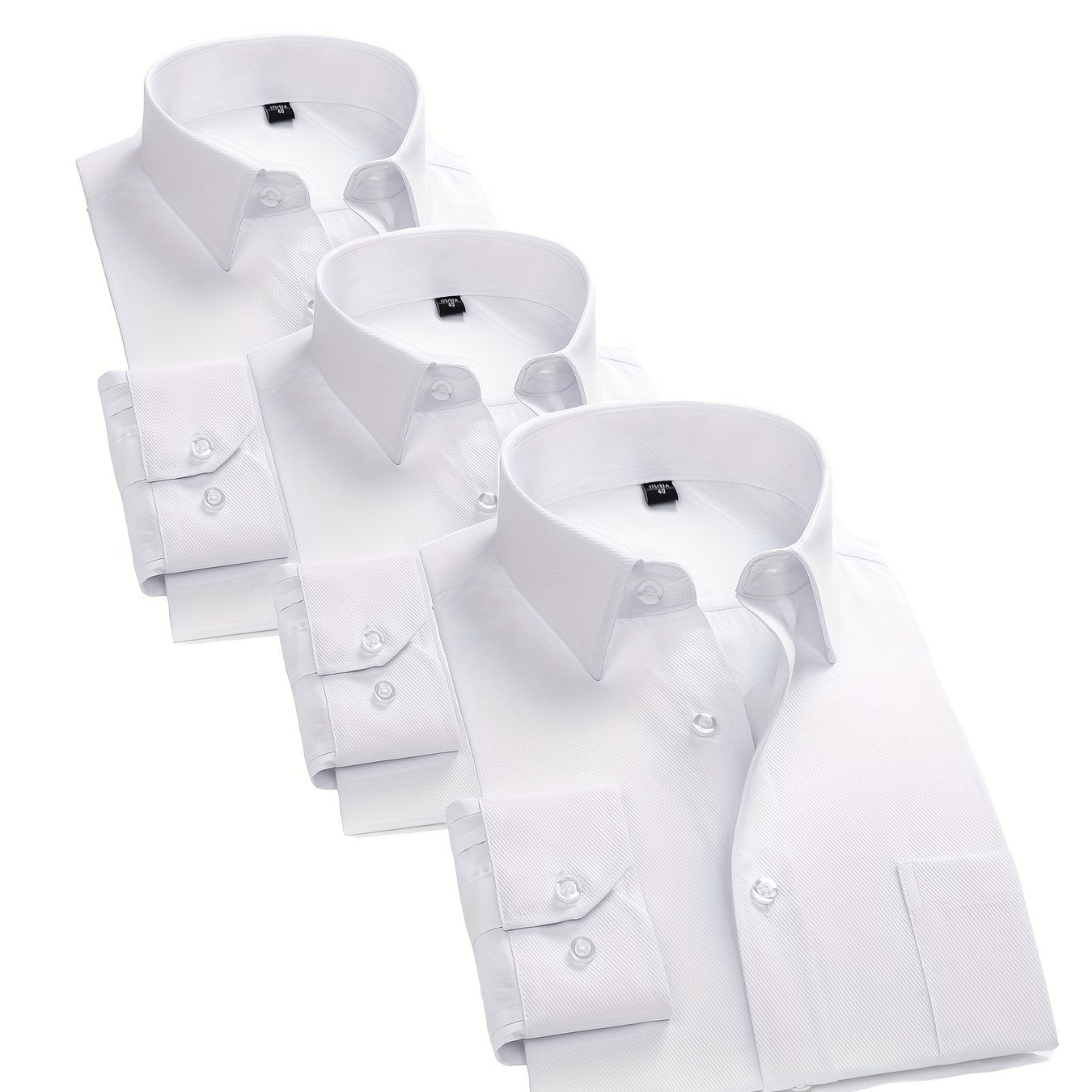 Camisa de manga larga de color sólido para hombre, de mezcla de algodón, con bolsillos