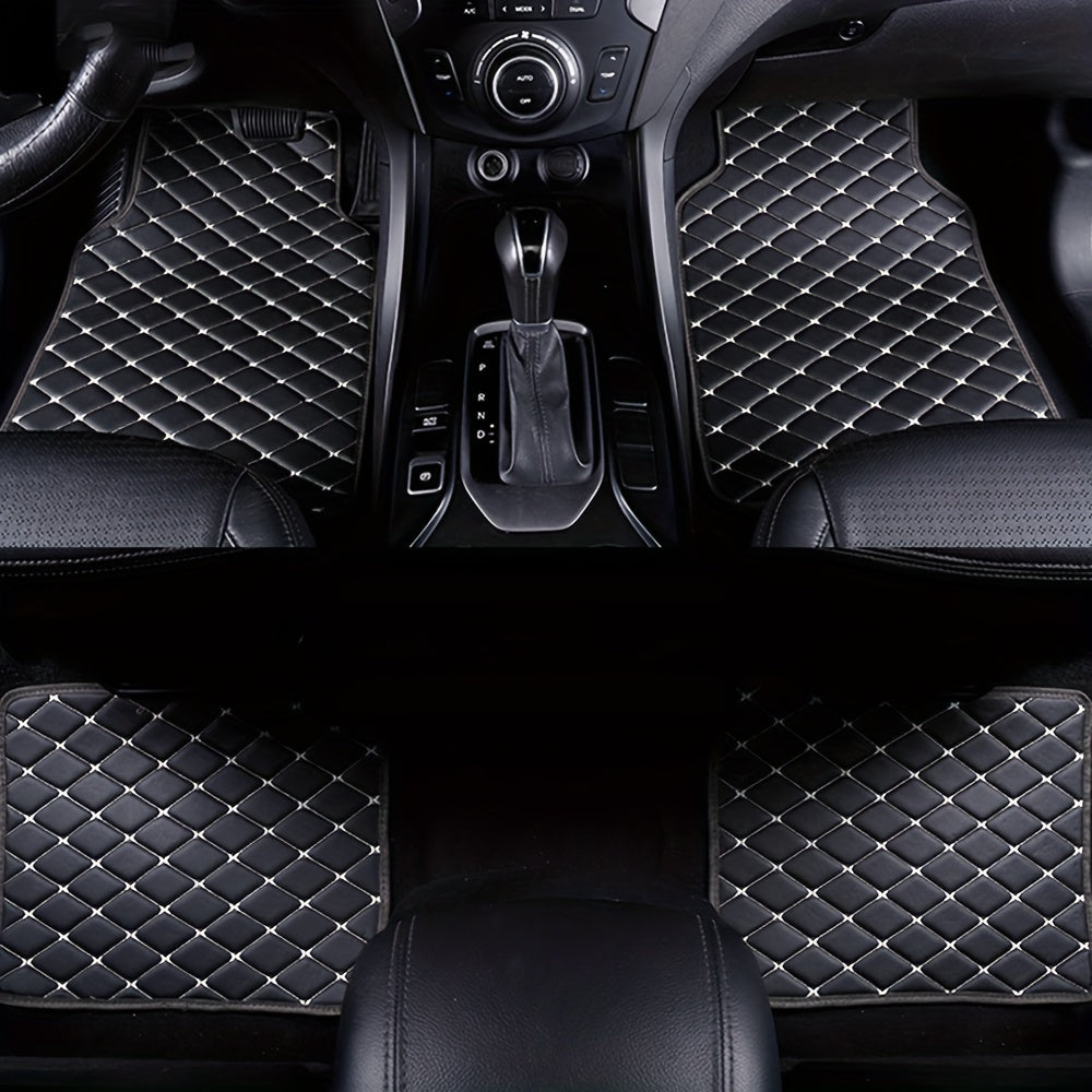 Universal Waterproof Car Floor Mats Set Front and Rear Auto Rugs