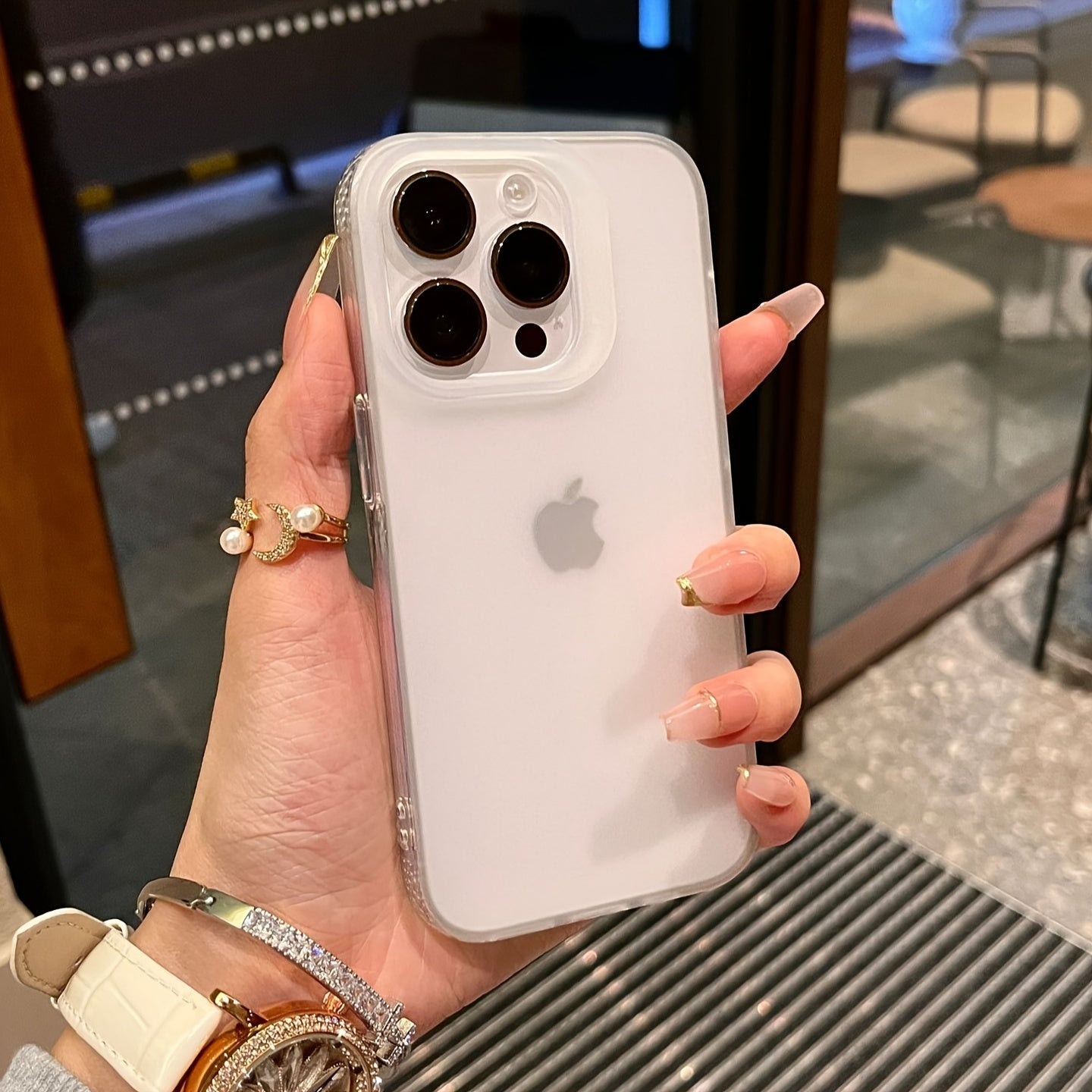 Matte Clear TPU Phone Case for iPhone 11-16 Pro Max with Camera and Shock Protection