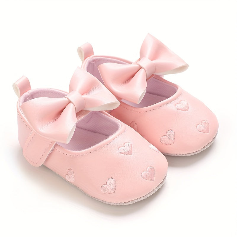 Kichkina qiz bolalar uchun princess poyabzali, bowknot bilan yumshoq taglik, to'ylar va kundalik kiyimlar uchun