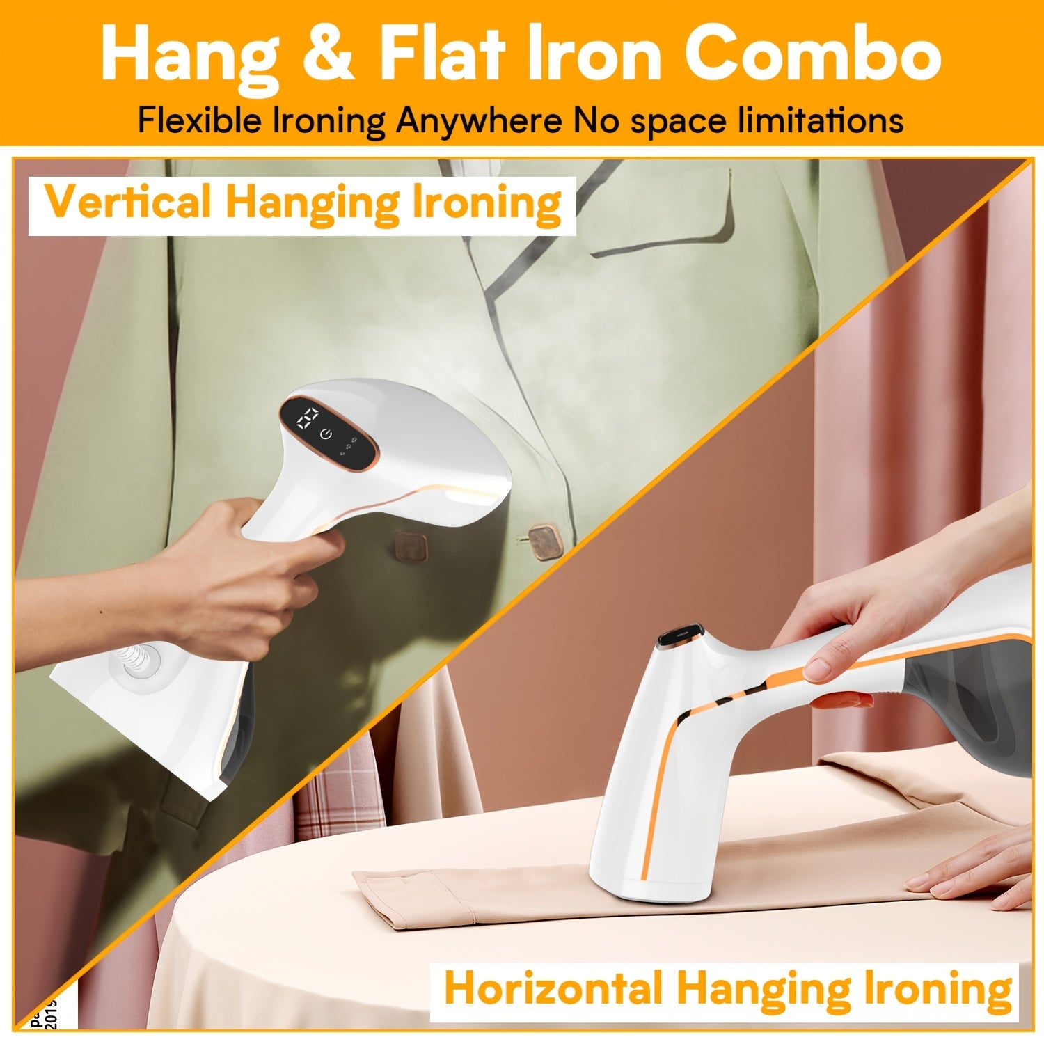 Handheld Garment Steamer 1780W Fast Heating 3 Steam Levels Wrinkle Remover