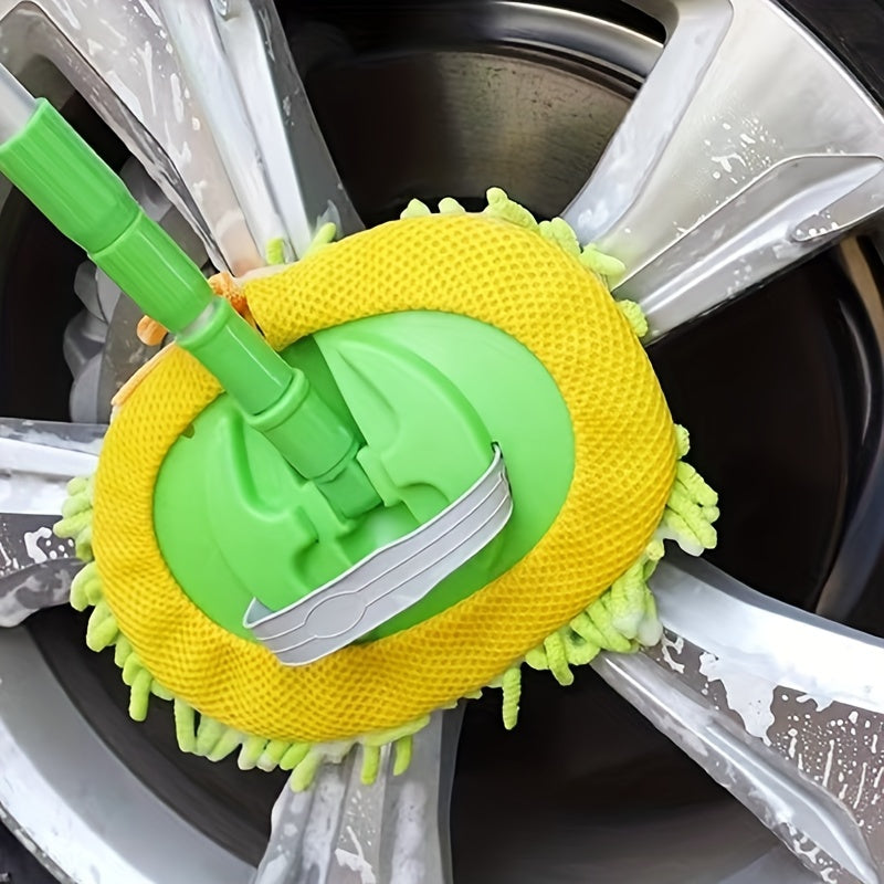 Car Cleaning Brush Set with Long Handle Microfiber Sponge Auto Care