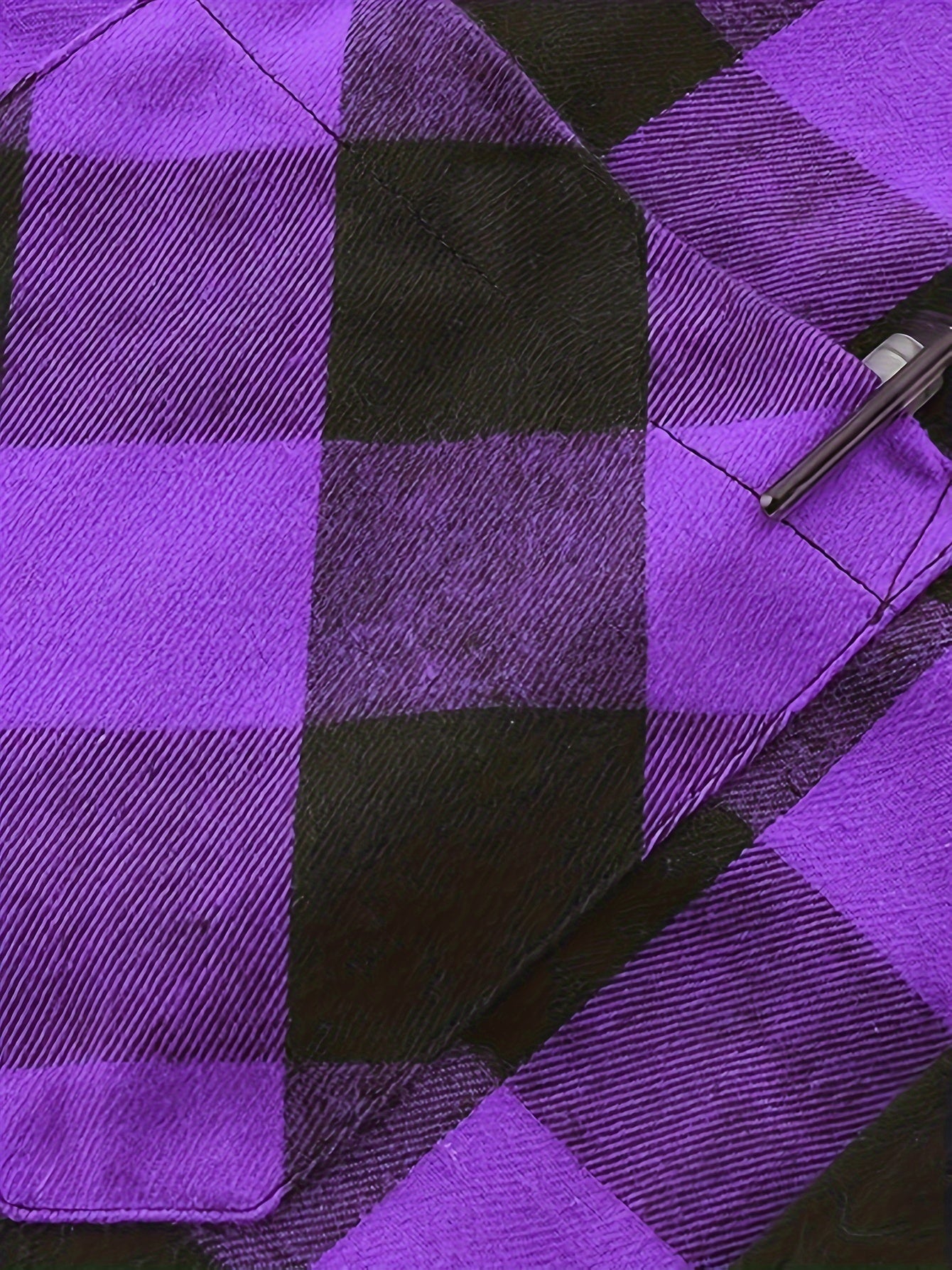 Men's Plaid Pattern Hoodie Jacket with Pockets Long Sleeve Casual Outdoor