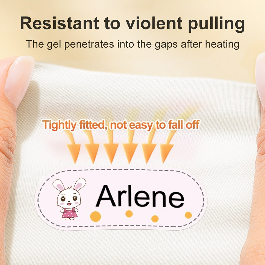 Suv o'tkazmaydigan kiyimlar uchun temirga yopishtiriladigan etiketlar, 12-48 dona, so'nmaydigan, bardoshli yopishtiruvchi etiketlar to'plami