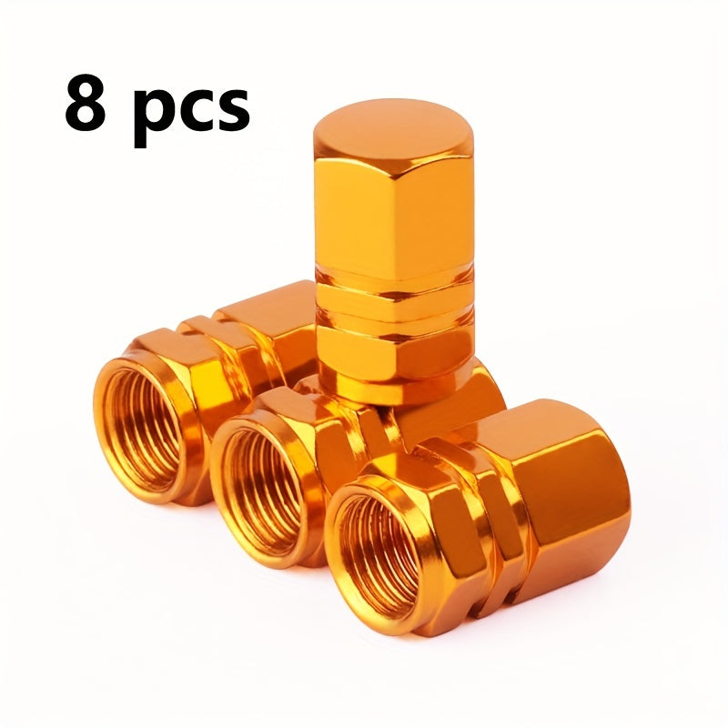 4/8 piezas de tapas de válvula de neumático de aleación de aluminio para coche, cubiertas de válvula de aire para motocicleta, accesorios para ruedas