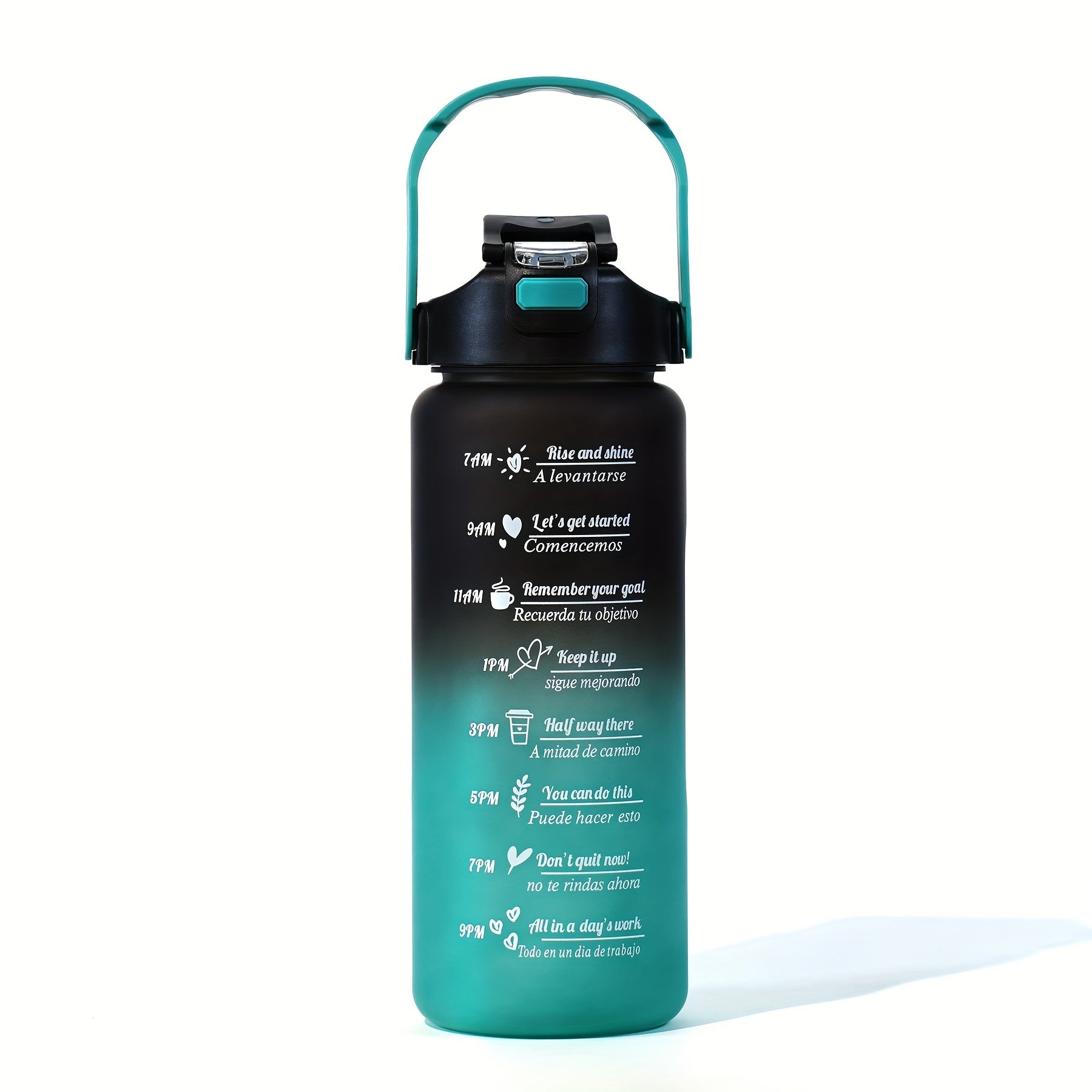 Large Capacity BPA-Free Water Bottle Leak-Proof with Carrying Handle for Travel and Outdoors