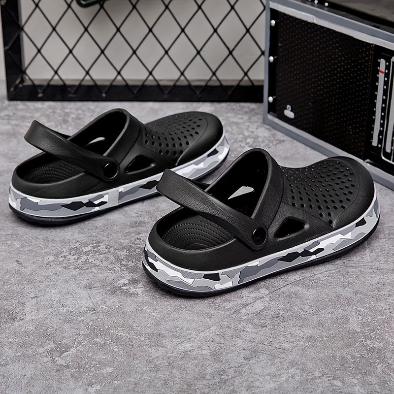 Men's Breathable Fabric Slip-On Clogs for Spring and Summer Non-Slip Casual Shoes