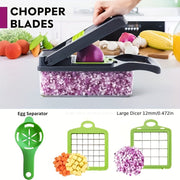 Kitchen Slicer Set 14/16 Pieces Manual Vegetable Cutter Dicer Shredder Plastic