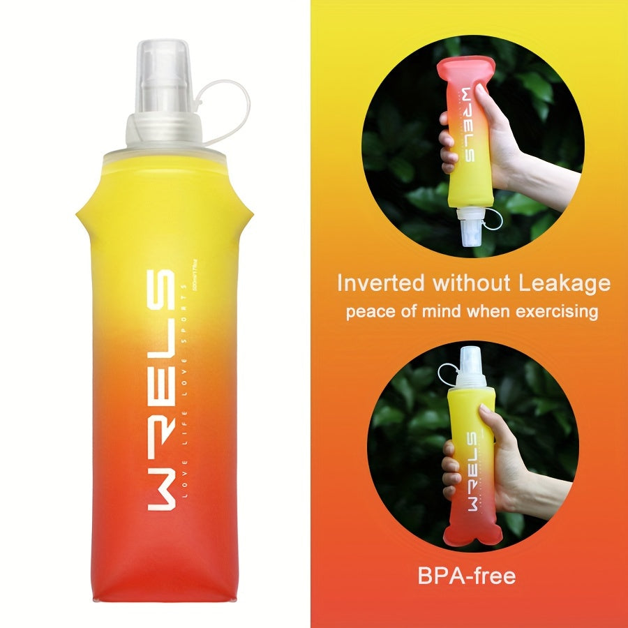 Collapsible Silicone Water Bottles 8.5oz and 17oz BPA-Free for Running Hiking Cycling