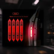 4 dona Avtomobil eshigi ogohlantirish stikerlari, yorituvchi lenta, kechqurun ko'rinish uchun tananing chiziqlari