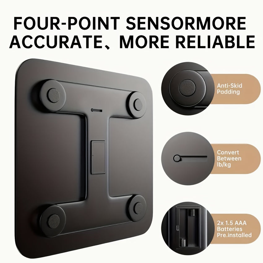 Yorug' LED displey bilan keng platformali raqamli hammom shkafi, aniq vazn o'lchash uchun 176.9KG gacha.