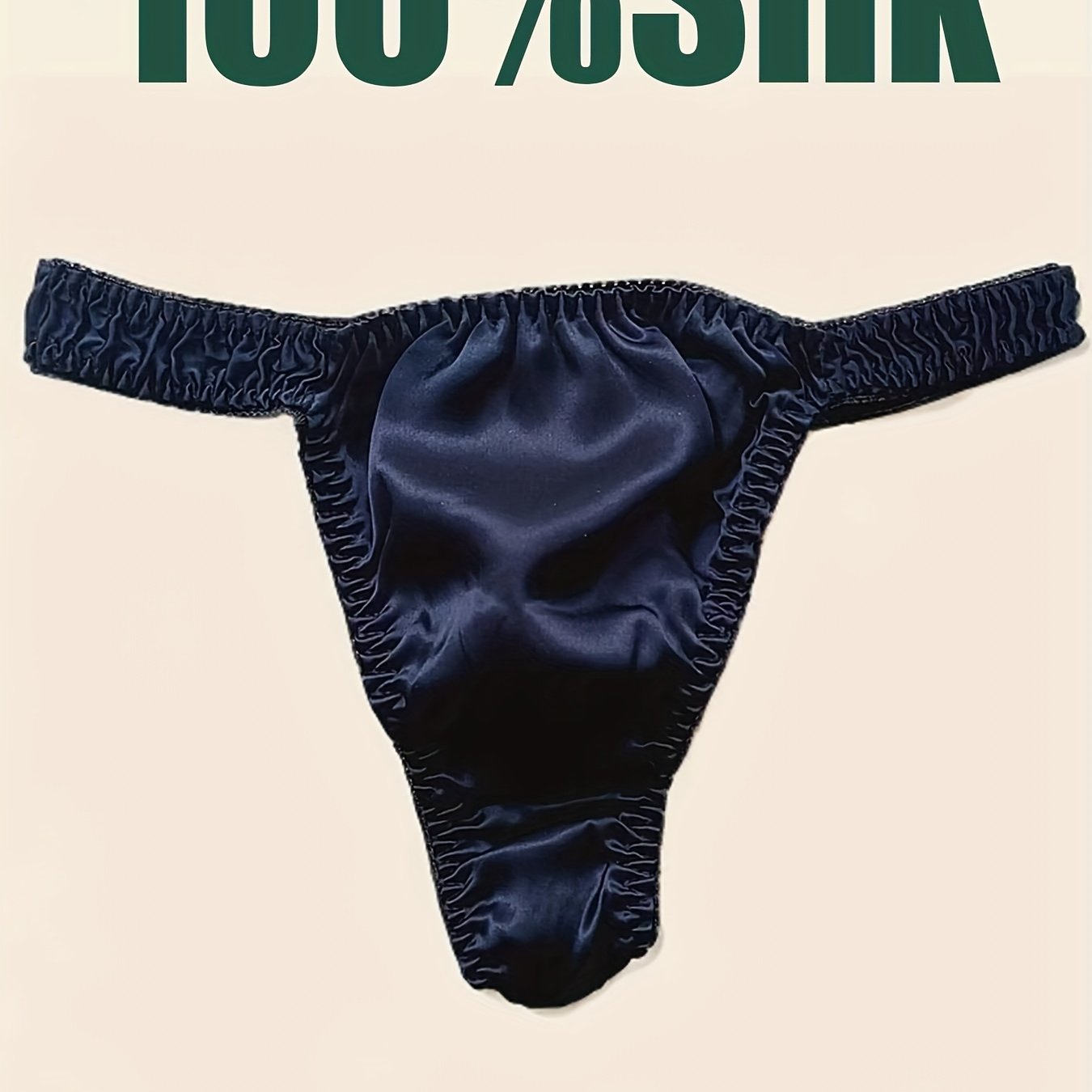 Men's Red Silky Briefs Breathable Non-See-Through Elastic Waist Ruffled Edges