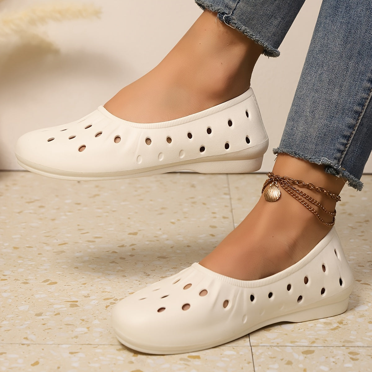 Zapatos casuales ligeros y transpirables para mujer en EVA, slip-on para caminar al aire libre