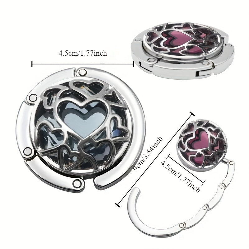 Casual Multi-Purpose Handbag Organizer with Heart Design and Hanging Hook