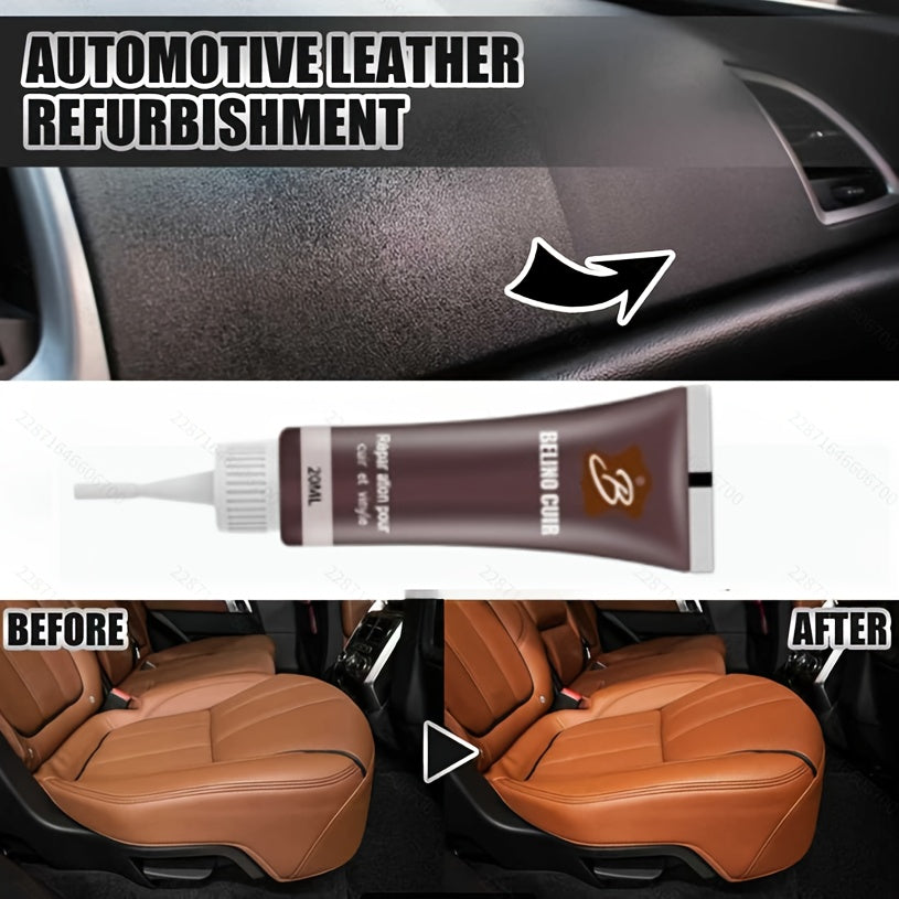 Crema de reparación de cuero para arañazos y grietas 20ml para sofá y asientos de coche