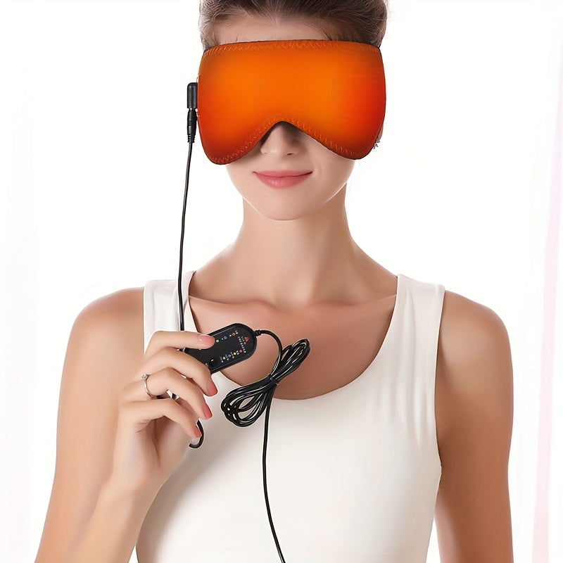Heated Eye Mask USB Washable for Hot Compress Relaxing Eyes Sleep Aid